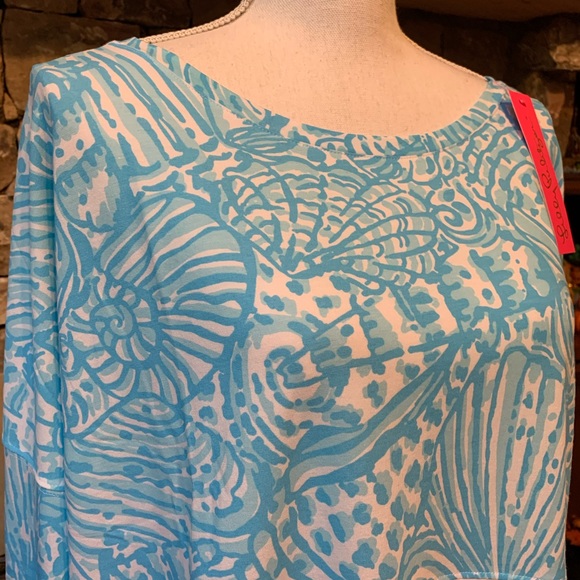 NWT Lilly Pulitzer Finn Top Succulent Blue Sea Cup - Picture 4 of 10